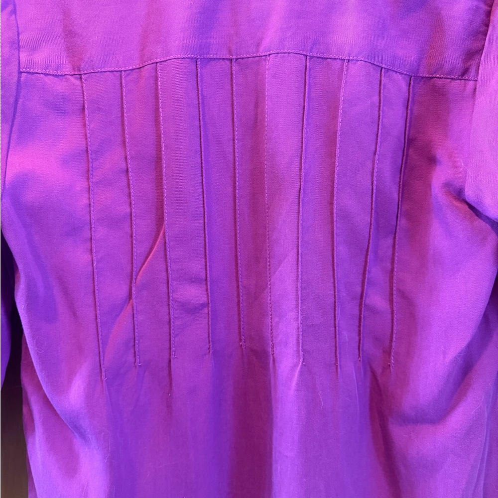 Soft Surroundings Purple Button-Front Blouse NWT - image 10